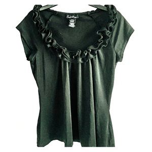 Susie Rose Ruffle Neck Blouse